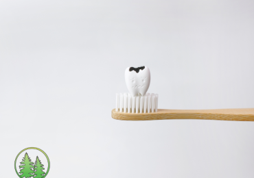 tooth with cavity sitting upon toothbrush