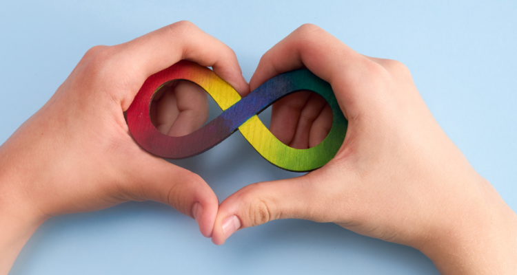 Neurodiversity infinity symbol representing neurodivergent dental care