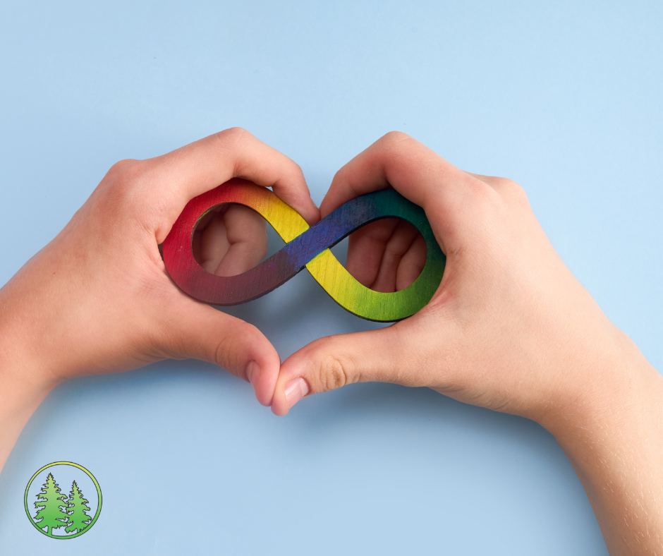 Neurodiversity infinity symbol representing neurodivergent dental care